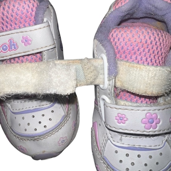 RARE Vintage Winnie the Pooh Disney Floral Toddler Shoes Butterfly Floral 5 - Picture 3 of 8